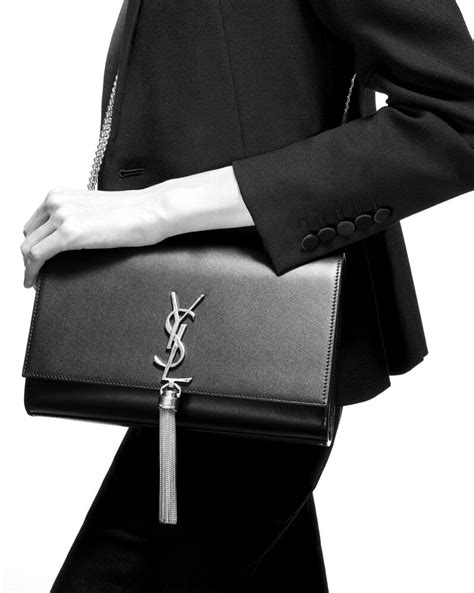 ysl blavk tasslr.bag|KATE MEDIUM TASSEL IN GRAIN DE POUDRE EMBOSSED .